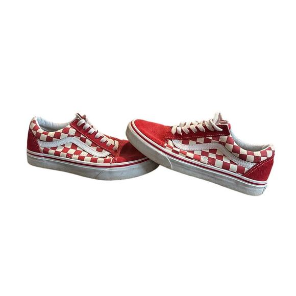 Old Skool Red Checkered Vans Men's Size 6 Women's Size 7.5 - Picture 1 of 7